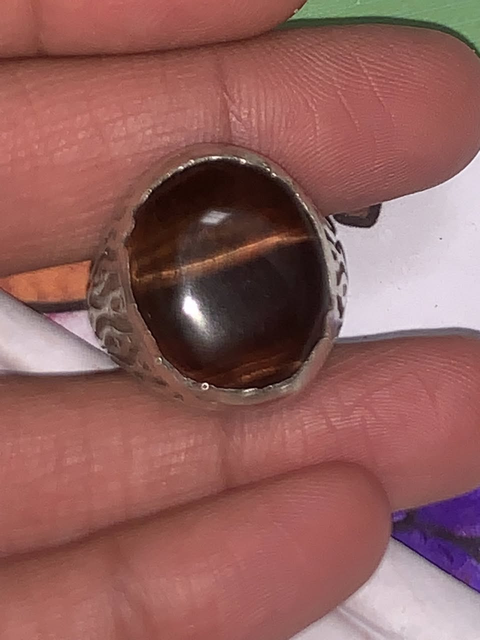 اللهم صل على محمد وآل محمد وعجل فرجهم
خاتم فضه ٩٢٥ بحجر التايكر او عين الهر كما موضح بالصوره طبيعي او مصبوغ الله اليعلم 

سعره ٤٥ الف مع التوصيل نهائي


**إذا كنت صاحب هذا الإعلان وتريد حذفه لأي سبب، رجاءا أرسل رسالة إلى الدعم الفني**