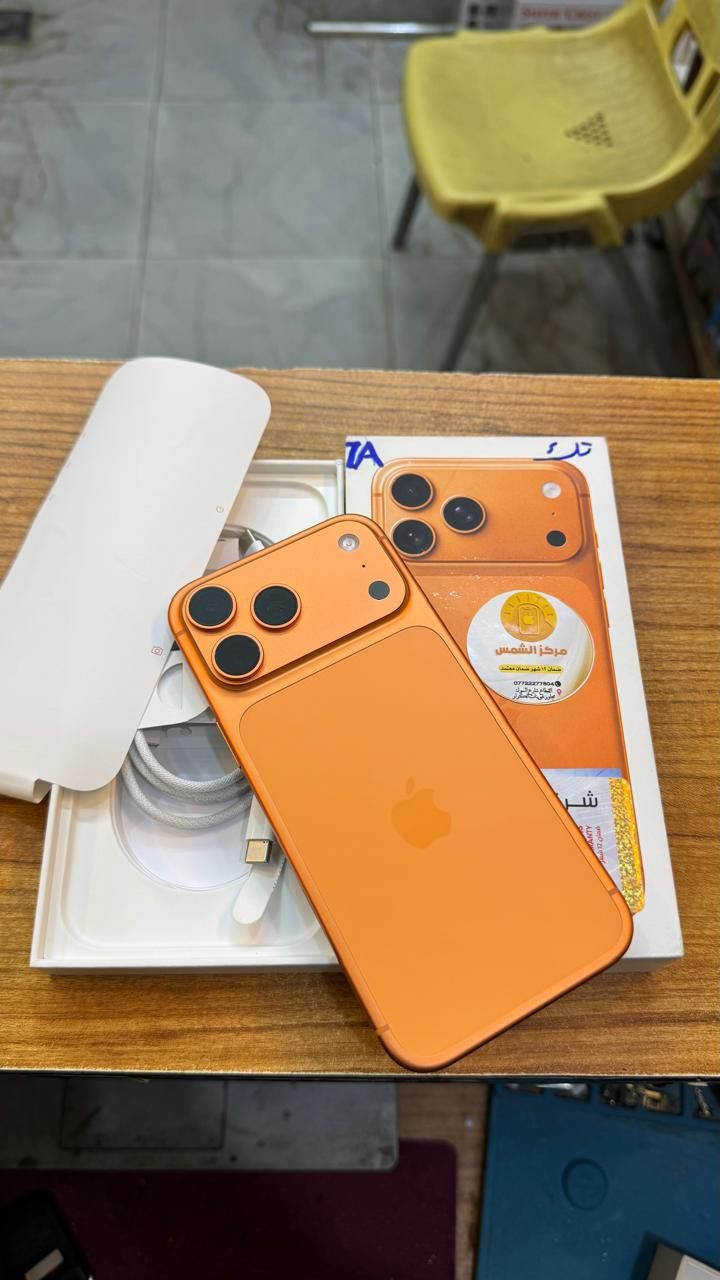 ايفون 17 برو ماكس 256
بطارية 100‎%‎
نضافة 100‎%‎
ابو شريحة الاصلي
ضمان فقط مفتوح من كارتون 
ضمان شركة باقي 11 شهر
السعر مناسب
***********
العنوان القطاع شارع السوك مجاور عوينات الكرار 
مركز الشمس
