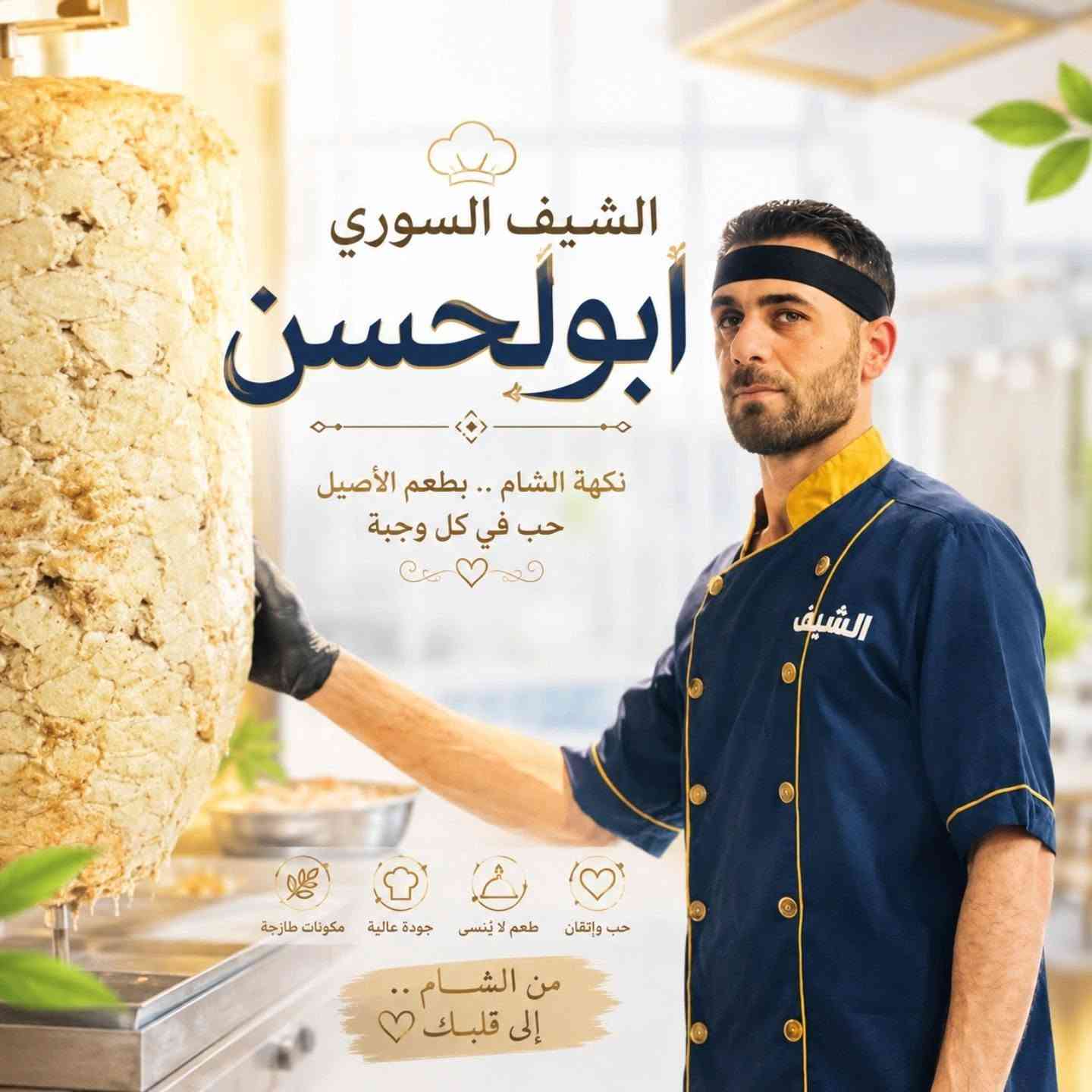 شيف سوري ابولحسن العراق الموصل جاهز لااستلام اي مطعم تحضير وتجهيزمطاعم بي اعلا جوده وطعم سوري أصلي وتشيش شياش سوري ***********
