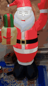 شجرة عيد الميلاد القابلة للنفخ مع رجل ثلج، ديكورات الكرسمس القابلة للنفخ في الهواء الطلق مع اضواء 
***********
