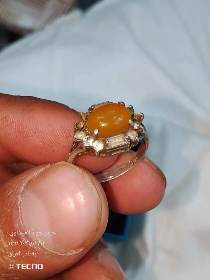 خاتم  عقيق يماني مشمشي فضه عراقيه 925 سعر الخاتم 17الف مكان في الكاظميه***********
