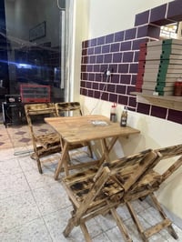 ميز عدد ٣ مع ٤ كراسي لكل ميز سعر الميز الواحد مع الكراسي 65 الف / يصير...