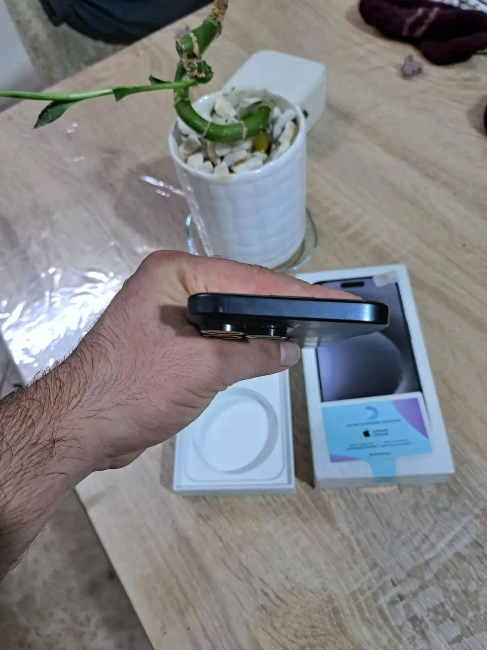 ايفون 15 برو ماكس بيع او مراوس بايفون  بطاريه 96 ذاكره 256 شرط هوا وحاسبه جهاز كله بلادي سعره 925 بي مجال ***********
