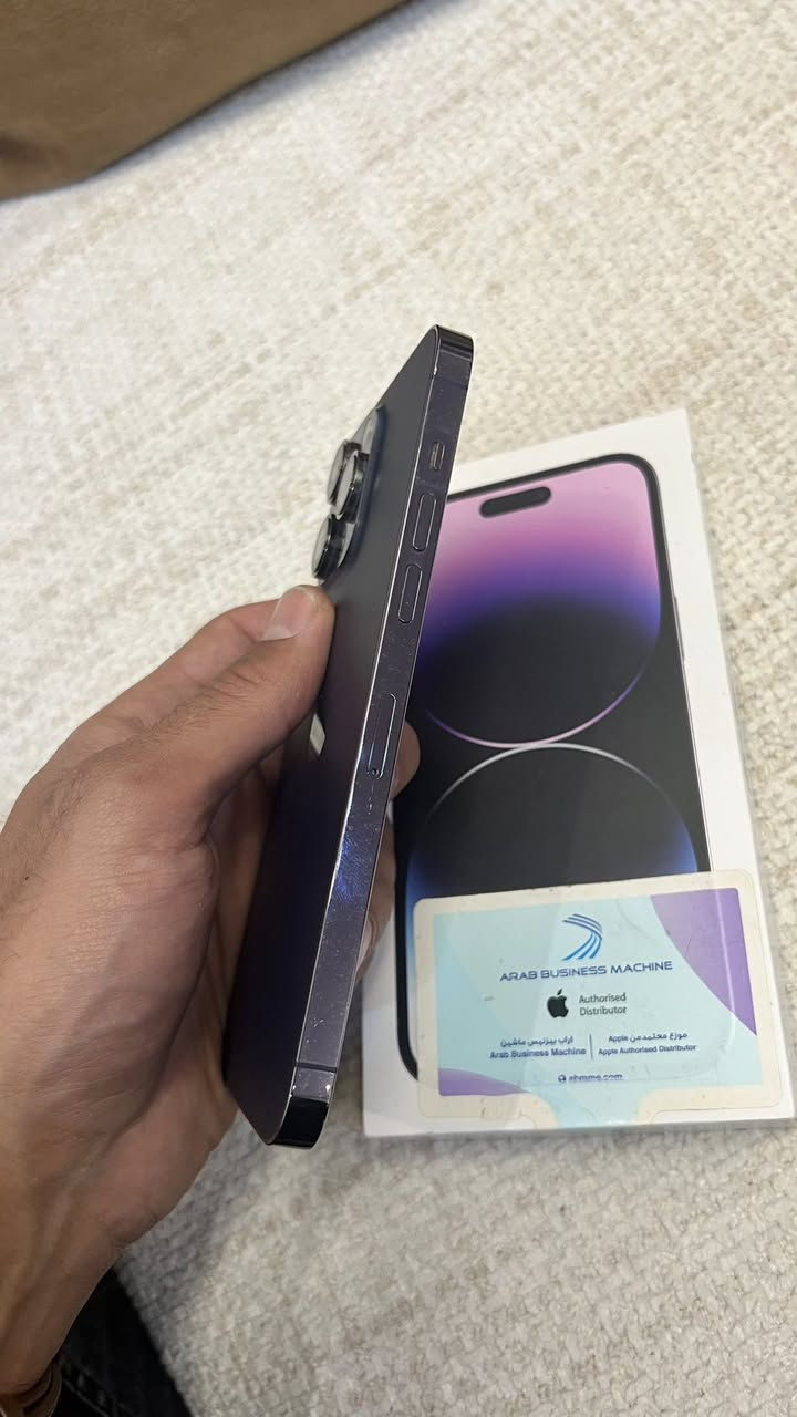 سلام عليكم الطيبين 14 ابرو ماكس ذاكره 256 ✅بطاريه 83 ✅ابلادي جهاز ابداً ممفتوح شرط الفحص مع الكارتون المطابق نضافه 90‎%‎ اللون بنفسجي 🔥 السعر 850 الف او مراوس بجهاز اقل مع الفرق 
تحياتي لجميع 
للاستفسار : ***********
