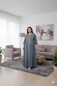 دشداشة نسائي • كشمير ايطالي • تطريز رمضاني