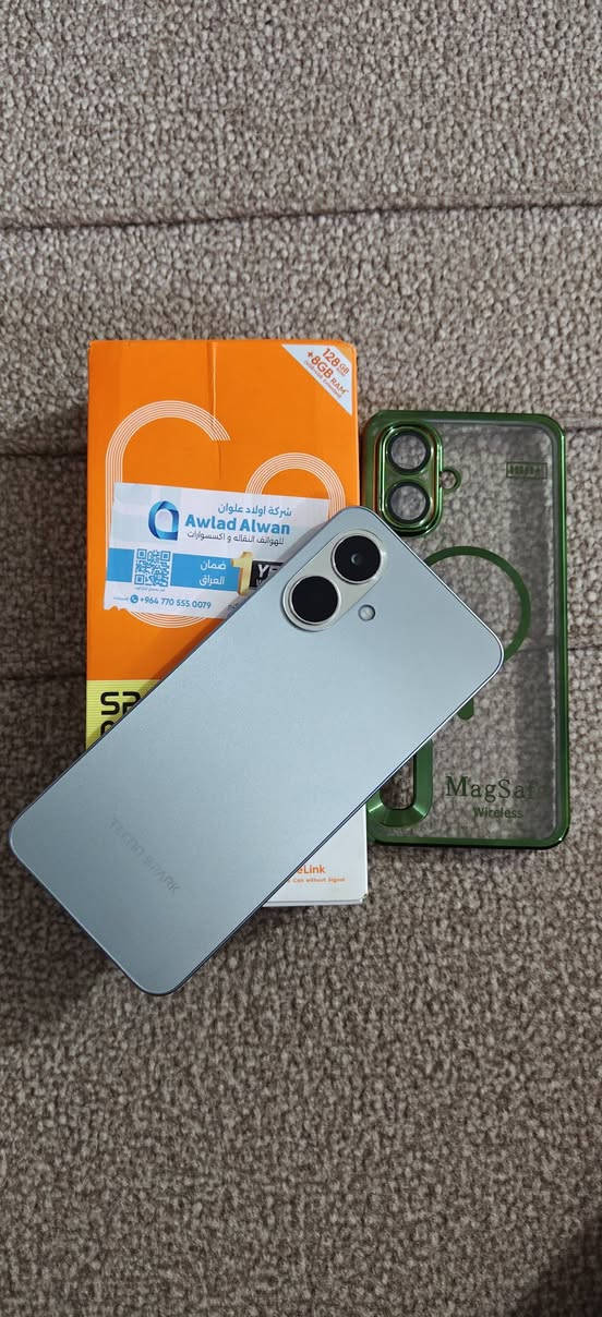 تكنو سبارك كو 2
نضيف كلش 
مواصفات الجهاز
مساحة التخزين: 128 GB رام 8 💾
البطارية: 5000mAh 🔋
شحن تايبسي سريع
ملحقاته كاملة
 السعر 140 شراي خاص
 او واتساب ***********
