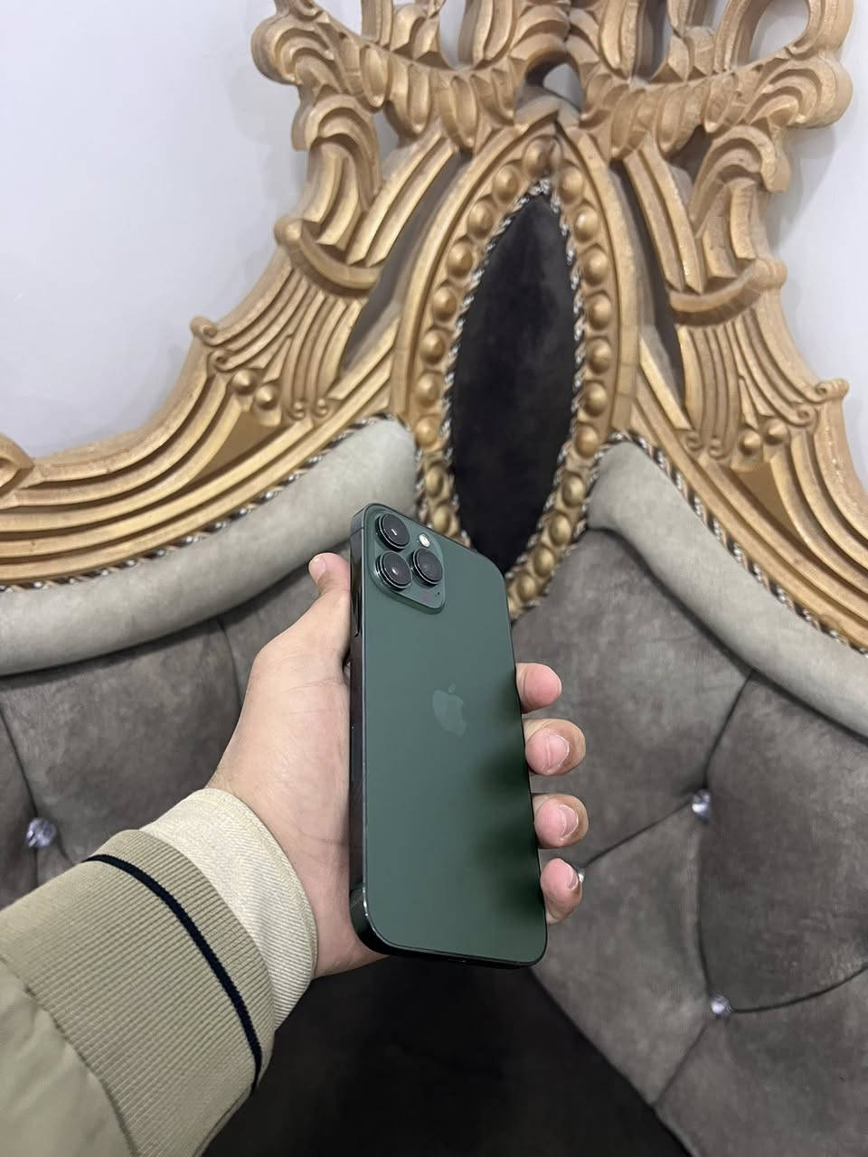 ايفون 13 برو ماكس
ذاكره 128
بطاريه 88
تك سيم 
نموذج M امريكي
نضافه 97%
مبدال شاشه اصلي gx
السعر 435 الف 
***********
***********
