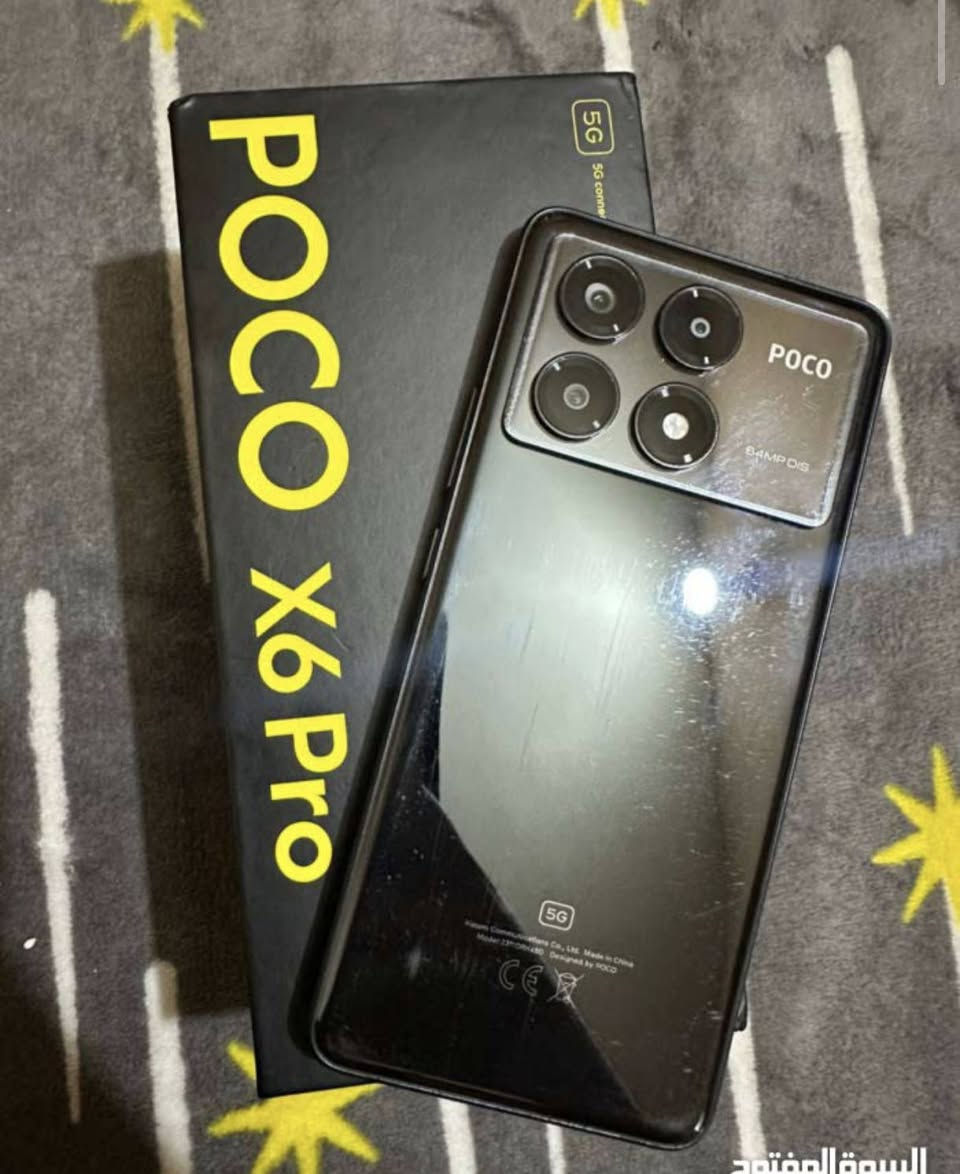 شباب جهاز بوكو إكس 6 برو 5 جي نضيف كلش حلو ذاكره 512 جهاز 120 فريم بوبجي دقه كلش حلوه سعره 300 جهاز بحاله ممتازه جددا  نظيف مع كامل غراضه ويا 3 كفرات  وشاحنته الاصليه يشحن لل100 ب40دقيقه او اقل

مكاني بغداد بلديات رقم هاتف 
***********
