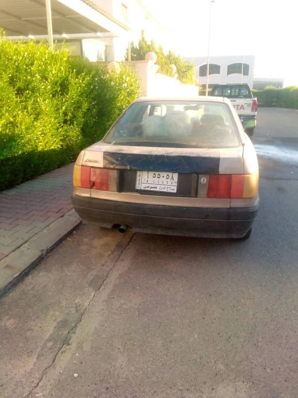 من رخصه الادمن
اودي 90 السياره بحاله جيده مكينه بيهه تبخير 
اصوليه ثاني يوم تحويل السعر 22ورقه بيهه مجال بسيط 
مكان السياره اربيل 
*********** واتساب
