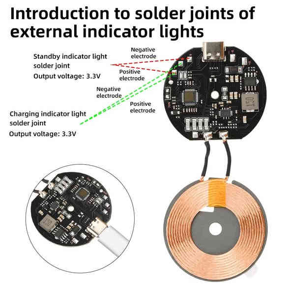 ٥٠ قطعة شكد تنطوني بيهة
خلي سعرك وبالعافية

الجسم الموضح في الصورة هو وحدة شحن لاسلكي. تُستخدم هذه الوحدات في المعدات الإلكترونية الشائعة للشحن اللاسلكي القريب أو توفير الطاقة. 
تعمل الوحدة باستخدام مجال كهرومغناطيسي لنقل الطاقة بين جسمين. 
تتكون الوحدة من مرسل (لوحة الدوائر المطبوعة) وملف عزل (الملف النحاسي). 
يمكن استخدامها كبديل لمصدر الطاقة اللاسلكي في المشاريع المختلفة. 
تتميز بكفاءة نقل عالية للطاقة، تصل إلى 90% في بعض الحالات
لطلب الاتصال على الرقم
***********
