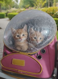 حقيبة رواد الفضاء • للقطط والكلاب الصغيرة • فقاعة شفافة