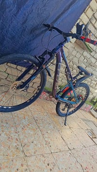 بايسكل نوعه ماركه MTB هيكل أسود ×تركوازي بايسكل بريكات دسك بريك بل مكا...