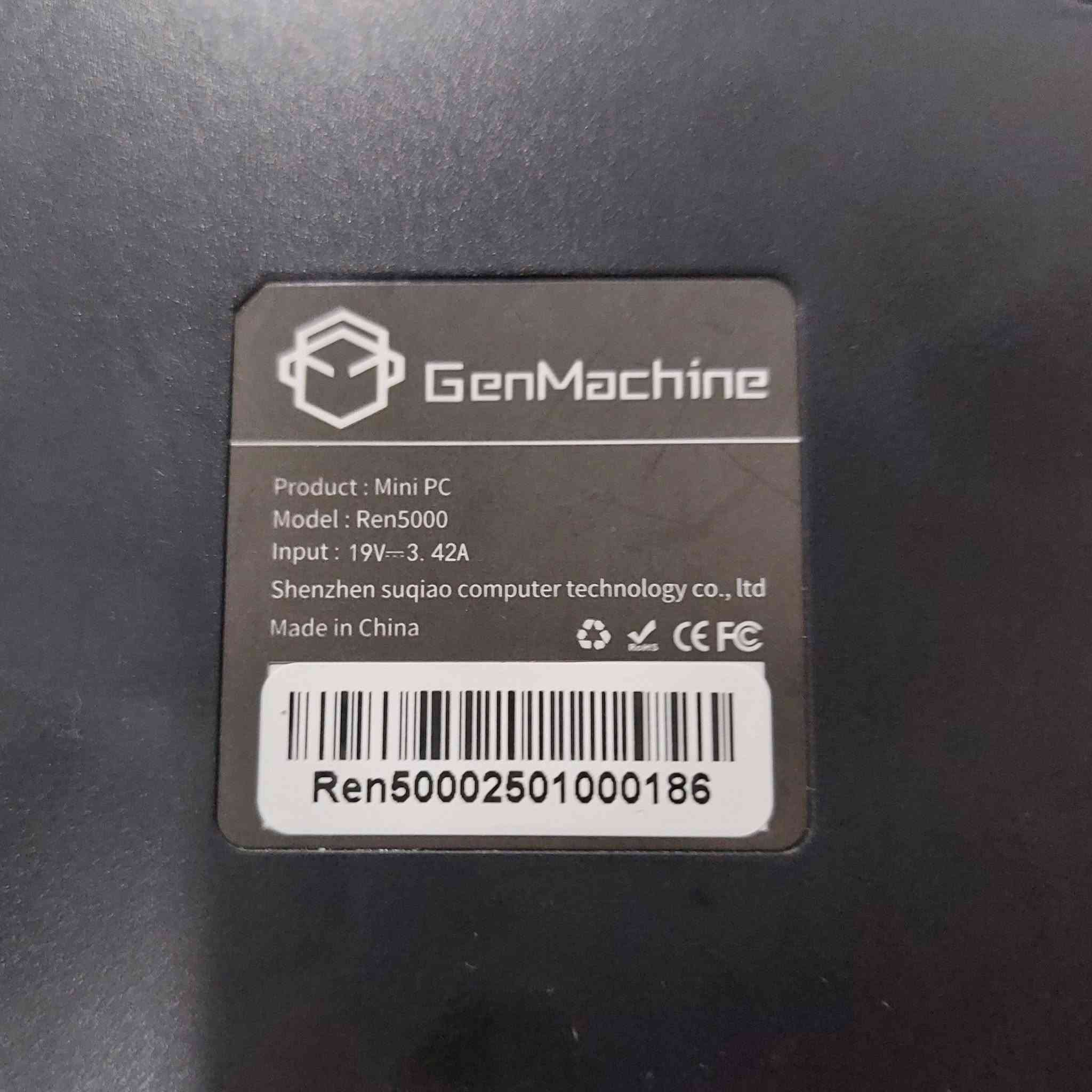 Mini Pc  : GenMachine - Ren5000
المعالج : AMD Ryzen 9 5900HX
الذاكرة العشوائية : Ram 8G
هارد التخزين : SSD 256G 
النظام : Windows 11 Pro
باقي التفاصيل موضحة بالصور 
السعر : 200 الف يوجد خدمة توصيل


**إذا كنت صاحب هذا الإعلان وتريد حذفه لأي سبب، رجاءا أرسل رسالة إلى الدعم الفني**