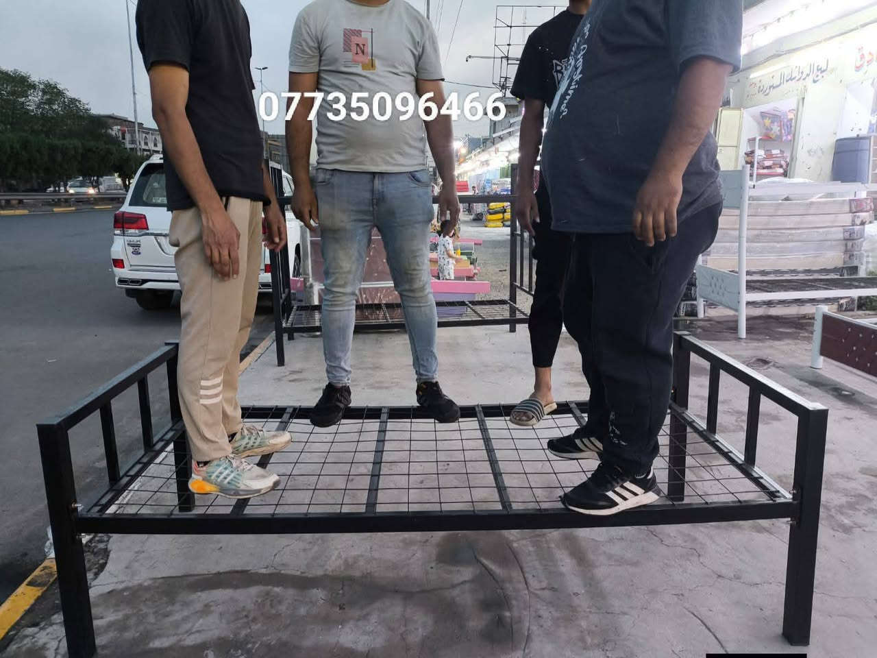 عرض خاص  من  معرض   النهرين   😍
الى اصحاب المعامل والشركات  والمطاعم 

يتوفر لدينا  😍

سرير عراقي حديد طابقين  تكمه تحمل أوزان ثقيله 

نوعيية جدا ممتازة ووجود BRC 

يجعلها اكثر قوة ومتانة 💪.

قياس 190*90

🔥السعر (     115    ) الف🔥مع التوصيل 

سرير عراقي حديد نفر 
القياس 90*190

🔥السعر (    65   ) الف مع التوصيل 

اطراف بغداد  5 الف توصيل 

يوجد جملة ومفرد 🔥

كذالك يوجد جميع انواع الدواشك والمفروشات والسرير الطابق والطابقين

الرقم والعنوان ونثبت الطلب
للحجز والاستفسار التواصل مع بريد الصفحة 
او الاتصال: ***********   يوجد واتساب.
او زيارة معرض بغداد شارع المطار المثنى بتجاء ساحة عدن 
   معرض   النهرين    يرحب بكم
