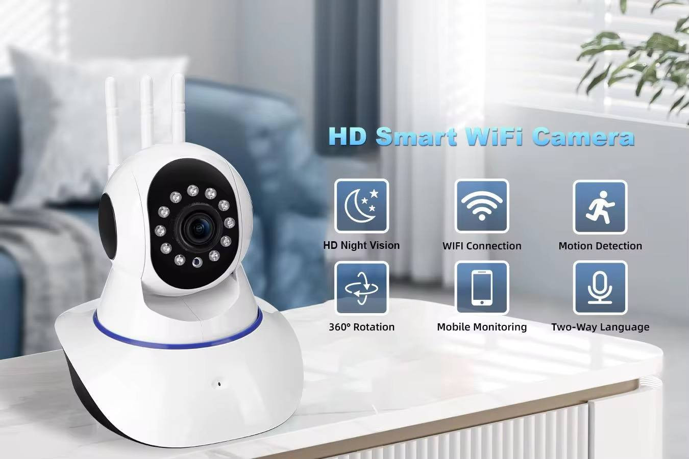 20الف
كاميرا المراقبة الذكية Z-3063 بدقة HD مع خاصية التحريك والاتصال اللاسلكي

• حل أمني متكامل وذكي لمراقبة منزلك أو مكتبك مباشرة عبر الهاتف المحمول من أي مكان في العالم.

• تصوير عالي الدقة (HD) يضمن لك رؤية تفاصيل واضحة بفضل مستشعر CMOS المتقدم.

• تغطية شاملة للمكان بفضل محرك داخلي يسمح بتحريك الكاميرا بزاوية 355° أفقياً و120° عمودياً.

• تواصل صوتي باتجاهين تتيح لك سماع ما يدور في المكان والتحدث عبر الكاميرا مباشرة.

• رؤية ليلية متطورة مدعومة بـ 11 صمام IR LED لتوفير رؤية واضحة في الظلام الدامس لمسافة تصل إلى 10 أمتار.

• سهولة التثبيت والاتصال تدعم الاتصال اللاسلكي (Wi-Fi) أو السلكي (Ethernet) مع ميزة إعداد WPS السريع.

المواصفات:

• جودة الفيديو: تدعم دقة 1080p / 640360 / 320240.

• المستشعر: 1/4 CMOS Sensor.

• زوايا الحركة: 355° درجة أفقياً و 120° درجة عمودياً.

• الرؤية الليلية: نظام IR-cut مع 11 وحدة IR LED بمدى 10 أمتار.

• الاتصال: يدعم Wi-Fi (IEEE 802.11b/g/n) ومنفذ إيثرنت RJ-45.

• التخزين: تدعم بطاقات الذاكرة من نوع Micro SD (TF Card).

• الطاقة: مزود طاقة خارجي DC 5V/2A.

• استهلاك الطاقة: 5 واط (كحد أقصى).

• بيئة العمل: تتحمل درجات حرارة من 0° إلى 55° درجة مئوية.

محتويات العلبة:

• كاميرا المراقبة الذكية (Intelligent Camera).

• قاعدة تثبيت (تسمح بالتركيب على المنضدة، الجدار، أو السقف).

• دليل الاستخدام السريع.


**إذا كنت صاحب هذا الإعلان وتريد حذفه لأي سبب، رجاءا أرسل رسالة إلى الدعم الفني**