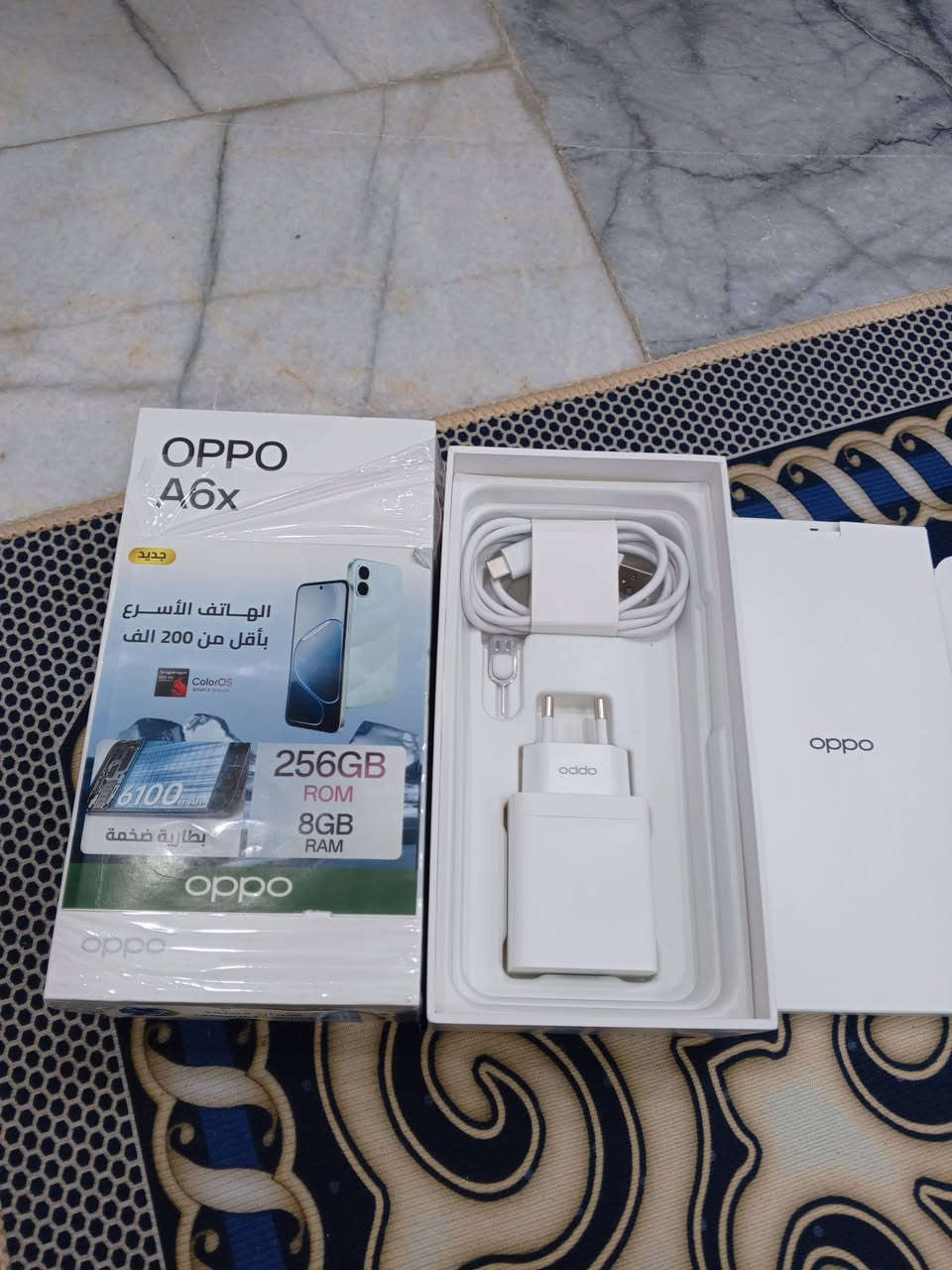 السلام عليكم جهاز oppo A6X للبيع طك كارتون بس معرب جهاز ما حاط بي حساب اصلآ مفتوح منل جيس تجي تفحص ذاكره 256/16 لون ازرك عله بنفسجي سبب البيع اني متعود عل ايفون وجبته وما اعرفله شاحنه 58واط بطاريه 6100 اخوان اني اخذته ب 250 ورايده ب 240 للتواصل *********** رصيد

