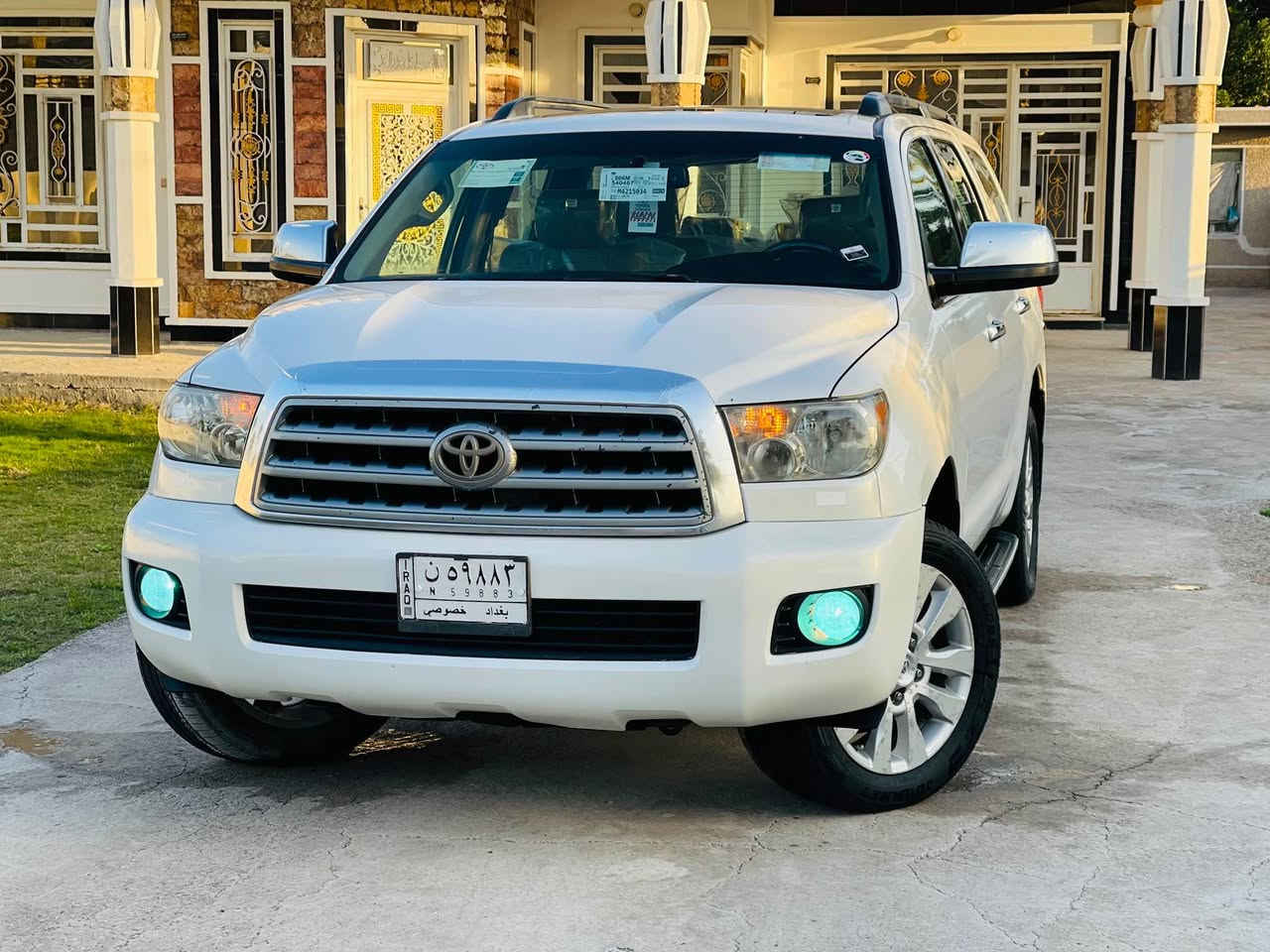 لسلام عليكم
           تيوتا سيكويا  بلاتينيوم 
بسمي مشروع وطني 
موصفاتههً معروفه
داخل بيجي 
.الموديل:2009
.المواصفات(platnum) 1/1
ماشيه 200 الف
.سلايد روف
كشناتً جلد
.زراكات 
.كامره
.تحكم ستيرن جهتين
.ستيرن كهرباء
.مري شفط
.كشنات جلد +تدفئه تبريد
.بردات جانبيه بلاديه
.شاشه ايباد
.V8(5700)
.بعد بيها هوايه مواصفات 
سياره جديده بمعنه الكلمه 
بيها صبغ جاملق وربع باب الخلفي فقط 
.السعر 168 
مكان السياره بغداد 
لاستفسار 
*********** بغداد, العراق
