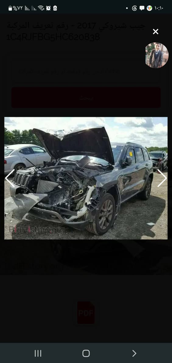 جيب بلاك فول ٢٠١٧ حادث بنيد وجزء من الجاملغ للاتصال ***********  وصور الحادث مرفقه للبيع او مراوس بأقل مع الفرق حسب القناعه او مراوس بمهافي نظيف.
