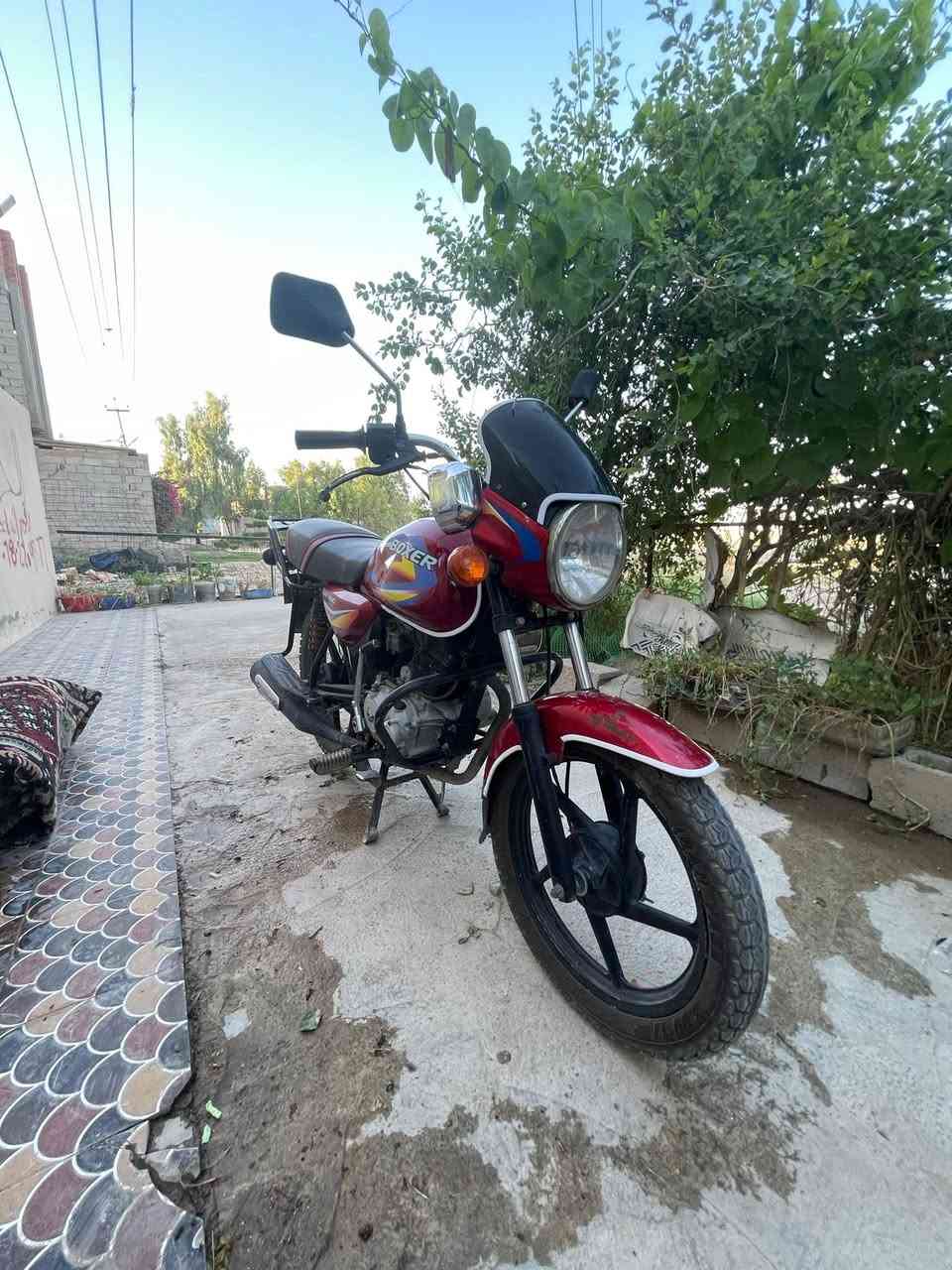 سلام عليكم دراجة بوكسر للبيع موديل2019الدراجه كلشي شغال بيها أوراق اصولي الدراجه كلش نضيفه السعر850 او بيها مجال ديالى بعقوبة كاطون الرازي لتواصل ***********

