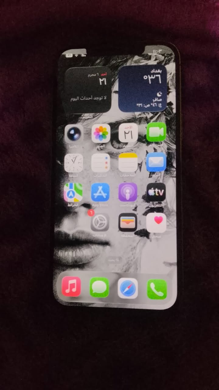 السلام عليكم 12 برو ماكس مبدل بطاريه وشاشه وكاله أصليات نضيف جداً شرق اوسط ذاكره256 بطاريه100 ستوني مبدله وكاله اصليه سعره 275 بدون عمله رقمي واتساب *********** ومتواجد خاص مكاني الديوانية مركز
