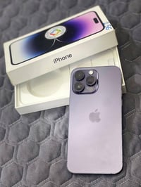 للبيع ايفون 14 برو ماكس دبل خط ذاكرة 256 بطارية 84 كارتون وشاحنه مال ش...