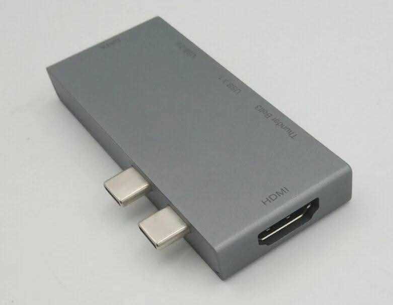 هذا المنتج هو موزع منافذ (USB-C Hub) من نوع 5 في 2، مصمم خصيصاً لأجهزة MacOS.
يدعم نقل الفيديو بدقة تصل إلى 4K*2K@30Hz عبر منفذ HDMI.
يحتوي على منافذ USB 3.0 و USB 2.0 لنقل البيانات.
يدعم تقنية Thunderbolt لنقل البيانات بسرعة عالية.
مصمم للاتصال المباشر بمنفذين USB-C متجاورين في أجهزة اللابتوب.
السعر 6 الف


**إذا كنت صاحب هذا الإعلان وتريد حذفه لأي سبب، رجاءا أرسل رسالة إلى الدعم الفني**