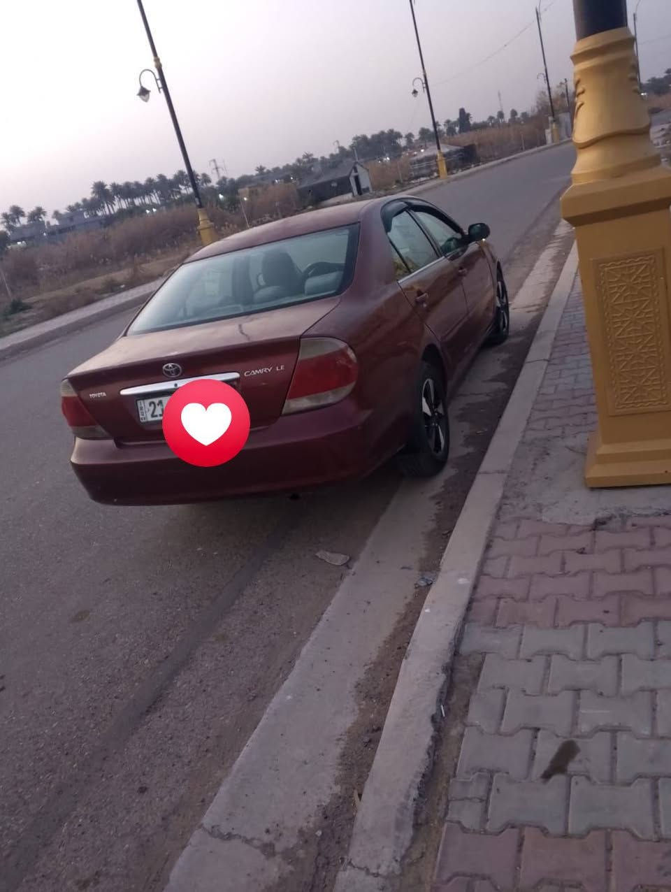 سلام عليكم
للبيع كامري موديل 2005 رقم سليمانيه نكليزي تحويل
وارد امريكي محرك سته سلندر مكفول 
كير مكفول 
مصبوغه عام جماليه بدون دواخل 
سيارة مال جناي 
السعر 76 وبيه مجال 
مكان صلاح الدين بلد 
‏‪***********‬‏
