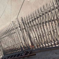 #للبيع سياج حديد خارجي العرض 13متر والارتفاع مترين من ضمنه باب طلاقتين...