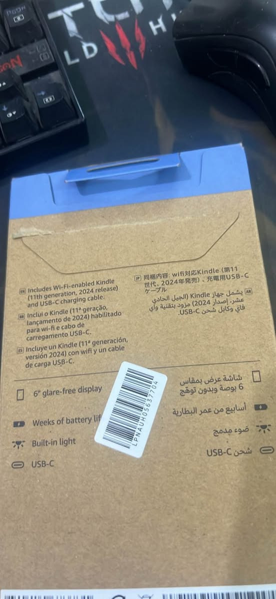 New kindle for sale 
16gb can store up to 7000+ books and mangas
Matcha color 🍵
Battery handles for 6 weeks 
The screen  doesn’t  hurt the eyes  for long screen time أربيل, العراق


**إذا كنت صاحب هذا الإعلان وتريد حذفه لأي سبب، رجاءا أرسل رسالة إلى الدعم الفني**