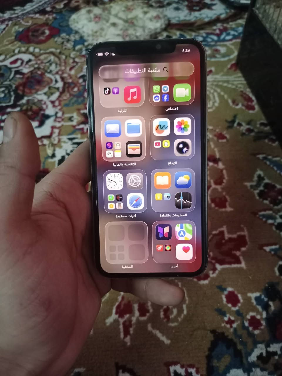 ايفون 11 العادي ذاكرة 256 بطارية 69 للبيع للاستفسار الرقم ***********
