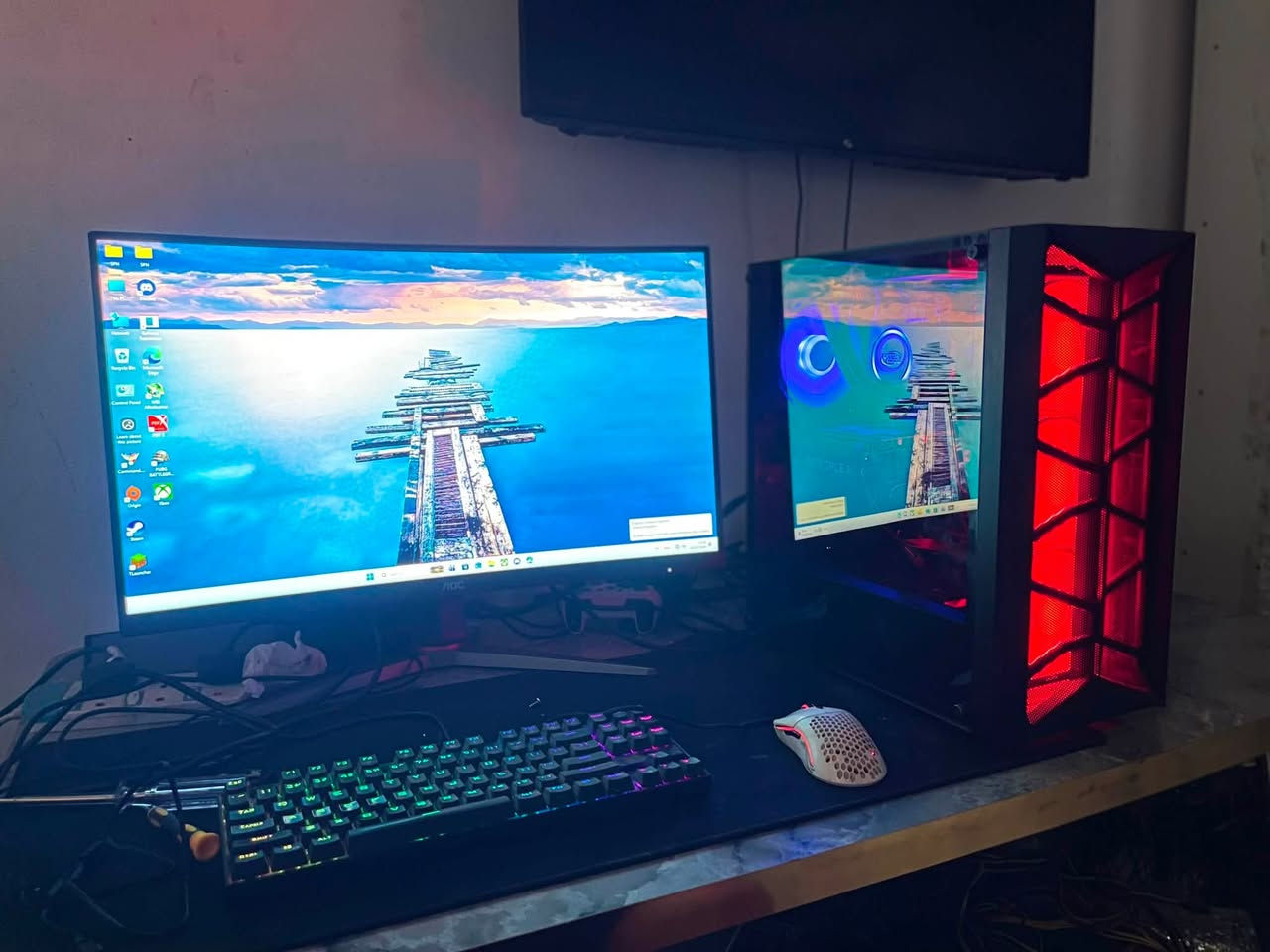 سلام عليكم
تجميعة للبيع كيس وشاشة وكيبورد وماوس 
i5 12400f
Asus prime H610
Rtx 3060 12G ASUs
Ram 16G 3600 H Corsair 
SSD 250G +
Hdd1T 
Power 550w Lux 
Deep cool 120
شاشة Aoc 27  165 h  1ms 1080 Fhd 
كيبورد red dragon 
ماوس glorious 
ع الفحص والضمان 
السعر مليون و١٠٠ الف 
بغداد العطيفية


**إذا كنت صاحب هذا الإعلان وتريد حذفه لأي سبب، رجاءا أرسل رسالة إلى الدعم الفني**