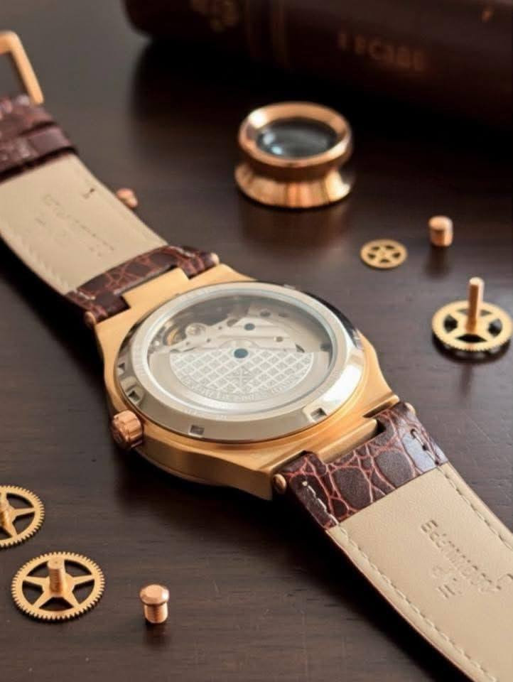 من الموديلات السويسرية الفاخرة  😍
موديل كلاسيكي نادر جدا   :-  
 

١- ساعة ميكانيكية ( نظام العمل اوتوماتيك) تعمل على حركة اليد وكذلك نظام تكويك ( two systems ) .
٢- الساعة ضد الماء  waterproof .
٣-ظهر الساعة open back case تحفة ظاهرة . 
٥- ال pin الأيسر  لعرض التاريخ الشهري monthly date. 
٦- ال pin الأيمن  moon phase تظهر فيه الشمس خلال النهار والقمر والنجوم في الليل .
 
٧-الزجاج زفير ضد الخدوش .
 كلاسيكية ملكية أنيقة عنوان الفخامة والفن . مستوحاة من العصر الفيكتوري الجميل
السعر75الف مع توصيل


**إذا كنت صاحب هذا الإعلان وتريد حذفه لأي سبب، رجاءا أرسل رسالة إلى الدعم الفني**