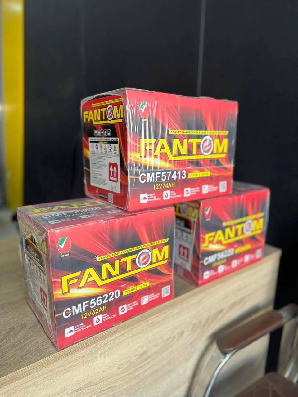 🔋 بطاريات FANTOM الأصلية وصلت حديثاً 🔋  
قوة تشغيل عالية ⚡ وعمر أطول يتحمل أجواء العراق الحارة والباردة  
متوفرة مقاسات متعددة تناسب أغلب السيارات  
صناعة صينية مع ضمان 6 أشهر حقيقي ✔️  

📍 العنوان: بغداد – طريق معسكر الرشيد  
📞 للاستفسار والحجز: ***********  

محلات شمس الإيمان بخدمتكم دائماً… خلي سيارتك تشتغل من أول دگة

#بطاريات #iraq #IraqJobs #tireshop #اطارات
