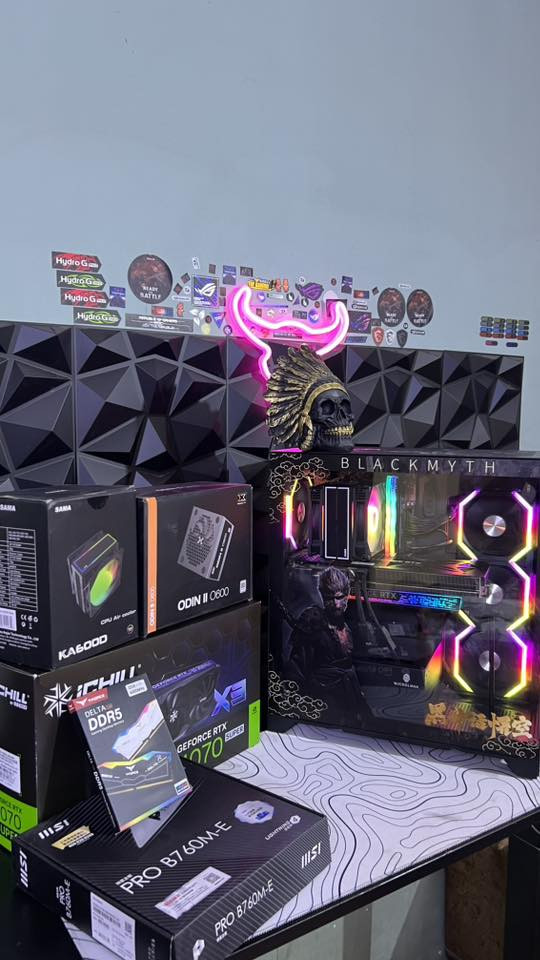 سلام عليكم تجميعه للبيع سعره مليون و٧٧٥ ثابت

مواصفاته:

CPU: 15 13400F

GPU: RTX 4070 SUPER 12GB INNO3D ICHILL 3FAN

MOTHERBOARD: MSI B760M-E PRO DDR5

RAM: 2*16 32GB T.FORCE 6000HZ BLACK DDR5

HARD: WD BLUE 1T SN 500 GEN4

POWER SUPPLY: 600W XIGMATEK ODIN BRONZE BLACK

AIR COOLER: GAS SAMA KA600

CASE: WJCOOLMAN PRIMS PRO+THEM HONG KOUNG

مكاني بغداد حي جميله


**إذا كنت صاحب هذا الإعلان وتريد حذفه لأي سبب، رجاءا أرسل رسالة إلى الدعم الفني**