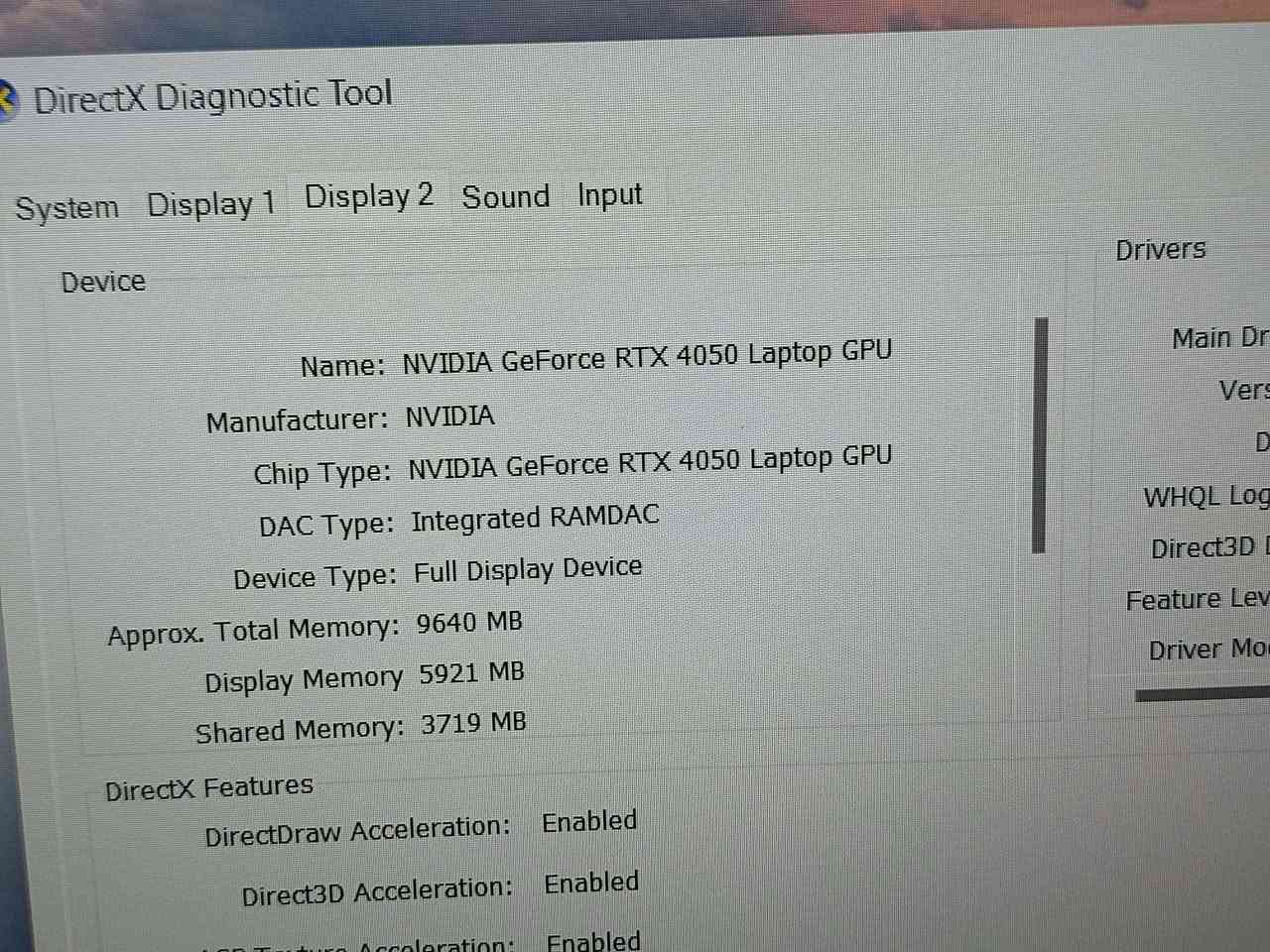 السلام عليكم جيل 13   بكرت شاشة  RTX4050  ورام 16 ب 600 $  ملائم لكل الالعاب والبرامج الهندسية والتصميم والمونتاج شاشة حجم 15.6 تردد 144 فريم وهارد SSD 512 ومعالج كور اي 5 جيل 13 ماركة HP  للاستفسار ***********  او  *********** (واتس ) بغداد, العراق

