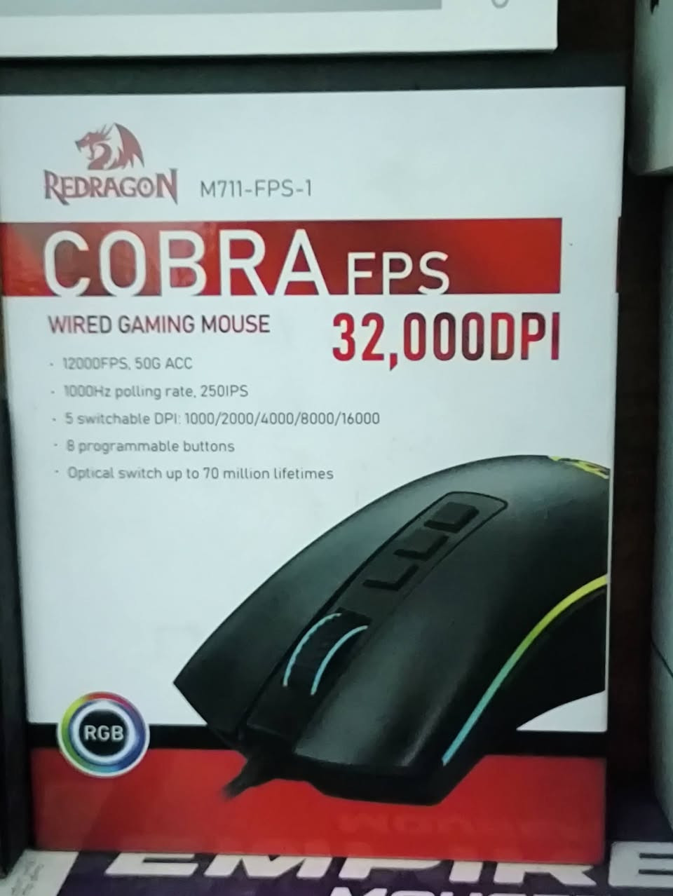 السلام عليكم ماوس red dragon 
مستعمل وشغال سعره 15 الف 
ومتوفر توصيل 
سبب البيع جبت ماوس جديد
***********
