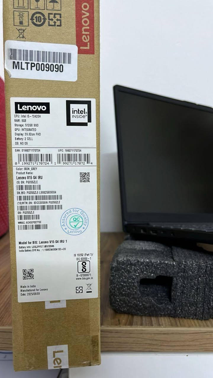 سلام عليكم توفر لابتوب Lenovo V15 G4 IRU
مستخدم 5 اشهر تقريباً نظافه 99٪
مواصفات 
Inte i5 13420H
RAM 8 DDR4 3200
512 ssd 
كرت إنتل HD داخلي 
يفيد مهندسين و مصممين معالج قوي 

السعر 550 الف و بيها مجال قليل عنوان كركوك توصيل ماكو نعتذر


**إذا كنت صاحب هذا الإعلان وتريد حذفه لأي سبب، رجاءا أرسل رسالة إلى الدعم الفني**