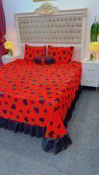 قماش خاولي • مفرش ٣٠٠×٢٨٠ • ٤ قطع