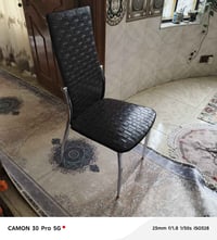 ميز طعام زجاجي • ٦ كراسي المنيوم • البصرة