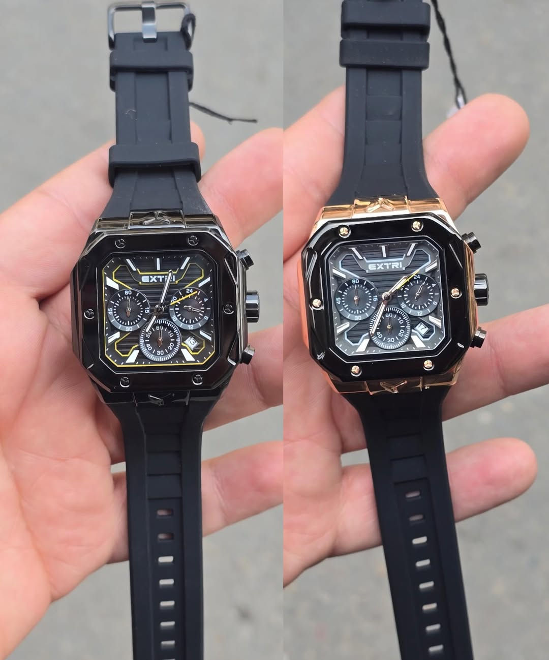 دكّة_الساعچـي ⌚️
.
ساعة EXTRI الرياضي الفخم ⌚️
تصميم مربع عصري ⌚️
ستايل يجمع بين الفخامة والسبورت يناسب جميع الطلعات والكجول اليومي 🔥
.
خامة قوية ومريحة باللبس ✨
تصميم ثلاث عدادات داخلية ⌚️
 ثقيل وتفاصيل داخلية رياضية جذابة 🔥
سير سيليكون مرن فخم 🔥
.
تحبها لون غامق لو فاتح ؟؟؟؟؟؟👀
.
السعر مفاجأة +صدمة 🔥
يتوفر توصيل لجميع المحافظات 🚚
#العراق #viral #reels #trending #luxurylifestyle g


**إذا كنت صاحب هذا الإعلان وتريد حذفه لأي سبب، رجاءا أرسل رسالة إلى الدعم الفني**