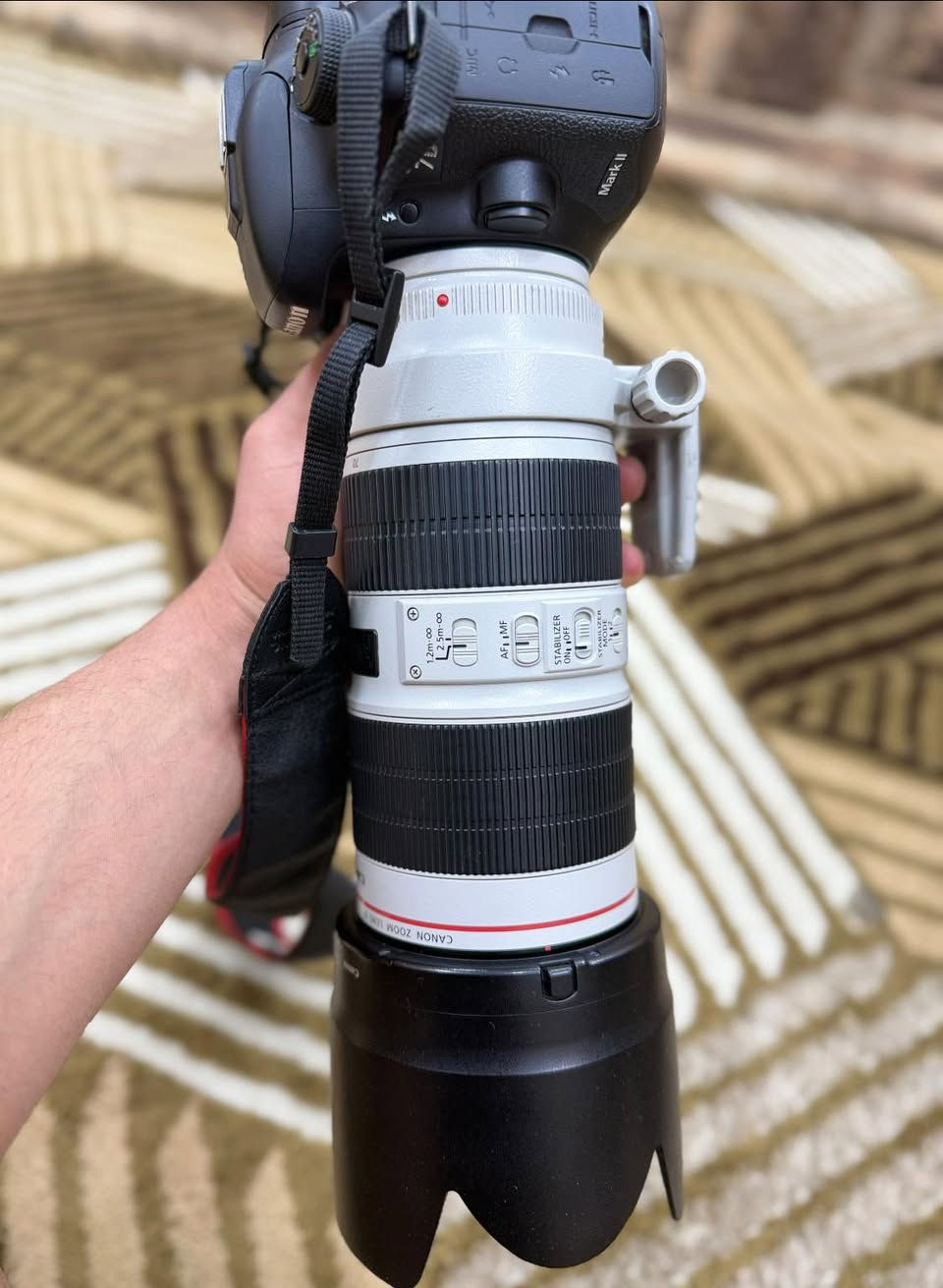 كانون 7D مارك 2 نظيف جداً
عدسه 70_200 دبل استبيلايزر صدار الثالث نظيف جداً ع ايدي كراتين غراضه الاصليات موجوده 
المكان ميسان ***********
