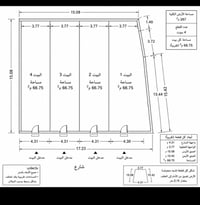 🫡 4 قطع للبيع 💵 مساحة القطعة 66.75 م واجه 4.31 ونزال 15.08  📍العنوان ا...