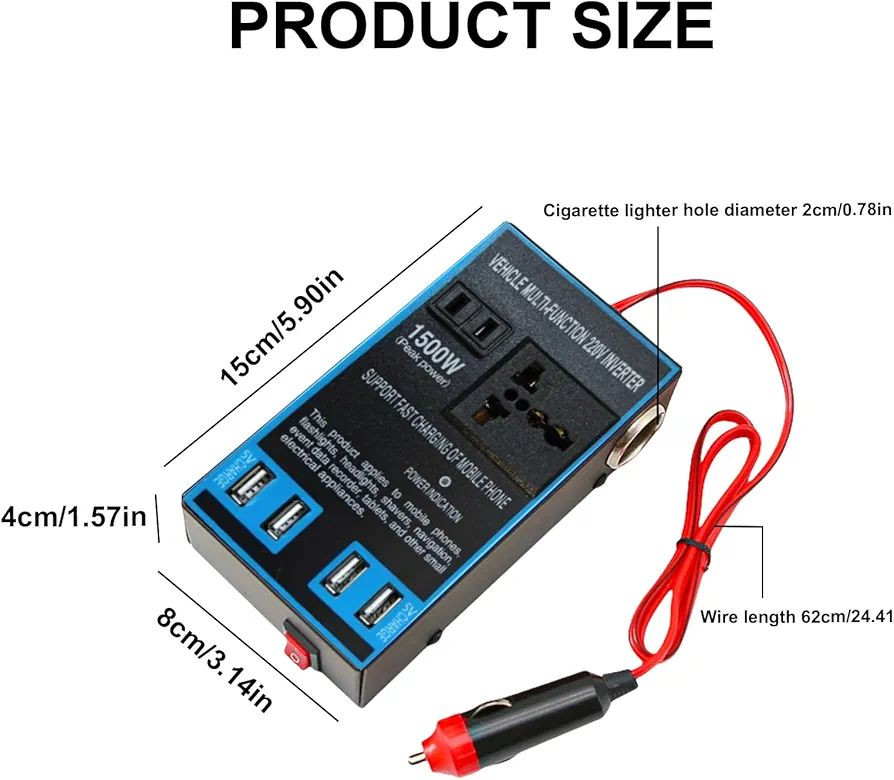 عاكسة 1500 واط تحول من 12/24 ڤولت الى 220 بيه 4 منافذ شحن هاتف + مقبس للأجهزة كهربائي


**إذا كنت صاحب هذا الإعلان وتريد حذفه لأي سبب، رجاءا أرسل رسالة إلى الدعم الفني**