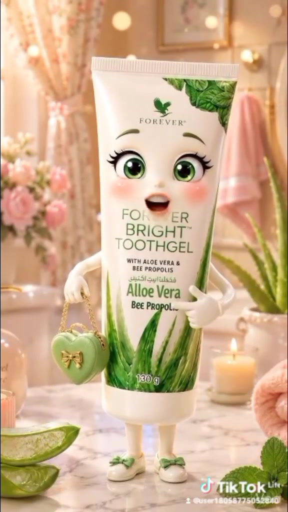 "مرحباً، أنا Forever Bright Toothgel... أيوه أنا اللي بصورة العلبة البيضاء والخضراء 🌿

الناس تعبوا من المعاجين اللي تحرق اللثة وتحسس الأسنان. أنا جيت أغيّر المعادلة.

أنا خالي من الفلورايد**، يعني آمن 100% حتى لو بلعوني الصغار بالغلط. وأميز نفسي بـ **جل الصبار الطبيعي اللي يهدّي لثتك ويرطبها، و عكبر النحل اللي يحارب البكتيريا مثل حارس شخصي لأسنانك.

نعناعي طبيعي منعش، مو نكهات صناعية تختفي بعد دقيقتين. أعطيك انتعاش يدوم، ونظافة تحس فيها من أول فرشاة.

والأحلى؟ خالي من الجلوتين... يعني مناسب للجميع، بدون استثناء.

شايف السن الأصفر اللي جنبي بالصورة؟ هذا كان قبل ما يعرفني. والسن الأبيض؟ هذا بعد ما صرنا أصحاب 😎

ابتسامتك تستحق الأفضل... وأنا الأفضل. 
جربني مرتين باليوم، وخلي النتيجة تتكلم عني."


**إذا كنت صاحب هذا الإعلان وتريد حذفه لأي سبب، رجاءا أرسل رسالة إلى الدعم الفني**