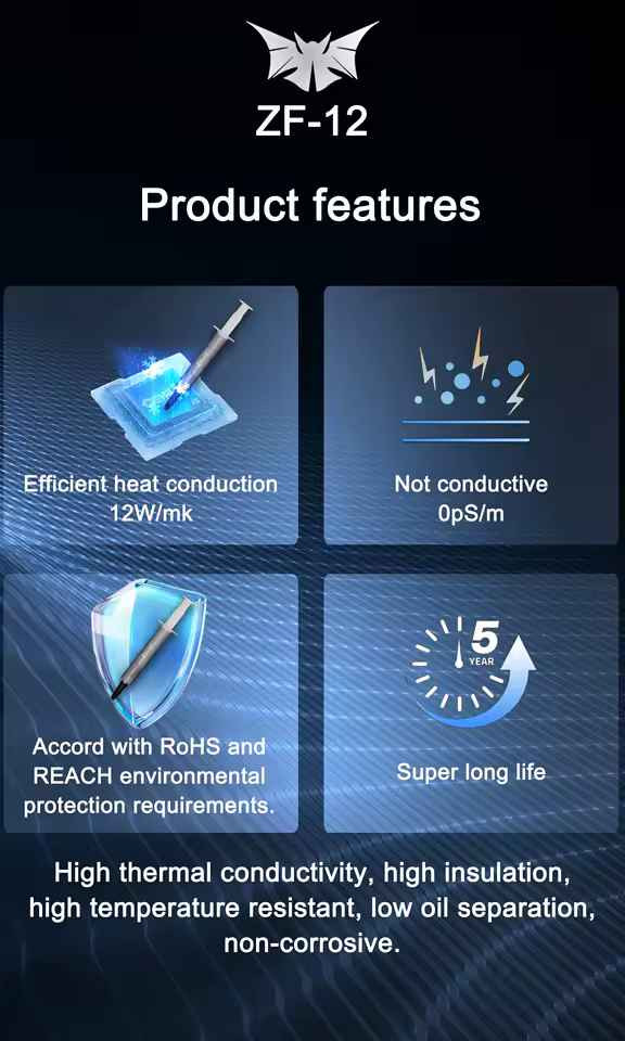 English  |  کوردی  |  عربي 

اسم المنتج: معجون حراري بحجم 8g من ماركة ثرماجيك( ZF-12)بكفاءة توصيل حراري تصل ل12W/mk
العلامة التجارية: Thermagic

العدد: 1
الحالة: جديد 
السعر: 11 الف دينار 

متوفر توصيل لكل أنحاء العراق 🚕🚀🌀

⛔ مواصفات المنتج:-

متوافق مع متطلبات RoHS وREACH البيئية. يتميز بموصلية حرارية عالية، وعزل حراري ممتاز، ومقاومة عالية للحرارة، وانخفاض انفصال الزيت، وعدم التآكل.

طريقة الاستخدام: من الطبيعي وجود كمية قليلة من زيت السيليكون تطفو على السطح. يُرجى التحريك قبل الاستخدام. حافظ على الطلاء واستخدمه مباشرةً باستخدام أدوات مناسبة (مثل مكشطة أو غطاء للأصابع).

تحذير هام: يُحفظ بعيدًا عن متناول الأطفال. في حالة الابتلاع أو ملامسة العينين أو الأذنين أو الأنف أو الفم عن طريق الخطأ، يُرجى غسلها بالماء أو التوجه إلى المستشفى عند الضرورة.

مبدأ العمل: ملء الفراغ بين جهاز التسخين وجهاز التبريد؛ زيادة مساحة التلامس لتحقيق أفضل تأثير للموصلية الحرارية.
يُستخدم لملء الفراغ بين مصدر الحرارة ومشتت الحرارة. يتميز بفعاليته العالية على معالجات LED، مما يلبي احتياجات نظام التبريد.
----------------------------------------------------------

ناوی بەرهەم: هەویرەی گەرمی 8g گەرمی (ZF-12) بە توانای گواستنەوەی گەرمی تا 12W/mK

 مارکە: گەرمی

 بڕی: 1

 مەرج: نوێ

 نرخ: 11 هەزار دیناری عێراقی

 گەیاندن لە سەرتاسەری عێراق بەردەستە 🚕🚀🌀

 ⛔ تایبەتمەندییەکانی بەرهەم:

 پابەندە بە پێداویستییە ژینگەییەکانی RoHS و REACH.  تایبەتمەندی بەرزی ڕێبەرایەتی گەرمی، عەزلی گەرمی نایاب، بەرگری بەرزی گەرمی، جیاکردنەوەی ڕۆنی کەم، و تایبەتمەندی ناژەنگ.

 چۆنیەتی بەکارهێنانی: ئاساییە بڕێکی کەم لە ڕۆنی سلیکۆن لەسەر ڕووی زەویدا هەڵبفڕێت.  تکایە پێش بەکارهێنان تێکی ​​بدە.  بۆیاخەکە لەسەری بهێڵەرەوە و ڕاستەوخۆ بیدە بە بەکارهێنانی ئامێری گونجاو (وەک ڕشێنەر یان پەنجەرەی پەنجە).

 ئاگاداری گرنگ: لە دووری دەستی منداڵان بیهێڵەرەوە.  لە حاڵەتی خواردنی بەهەڵە یان بەرکەوتنی چاو، گوێ، لووت، یان دەم، بە ئاو بیشۆ یان ئەگەر پێویست بوو سەردانی پزیشکی بکە.

 چۆنیەتی کارکردن: بۆشایی نێوان پێکهاتەکانی گەرمکردنەوە و ساردکردنەوە پڕدەکاتەوە.   زیادکردنی ناوچەی بەرکەوتن بۆ باشترین ڕێبەرایەتی گەرمی.

 بەکاردێت بۆ پڕکردنەوەی بۆشایی نێوان سەرچاوەی گەرمی و گەرمکەرەوە.  زۆر کاریگەرە لەسەر پرۆسێسەرەکانی LED، کە پێداویستیەکانی سیستەمی ساردکردنەوە جێبەجێ دەکات.

 ---
Product Name: Thermagic 8g Thermal Paste (ZF-12) with a thermal conductivity of up to 12W/mK

Brand: Thermagic

Quantity: 1

Condition: New

Price: 11,000 Iraqi Dinars

Delivery available throughout Iraq 🚕🚀🌀

⛔ Product Specifications:

Compliant with RoHS and REACH environmental requirements. Features high thermal conductivity, excellent thermal insulation, high heat resistance, low oil separation, and non-corrosive properties.

How to Use: It is normal for a small amount of silicone oil to float on the surface. Please stir before use. Keep the paint on and apply directly using suitable tools (such as a scraper or finger cot).

Important Warning: Keep out of reach of children. In case of accidental ingestion or contact with eyes, ears, nose, or mouth, rinse with water or seek medical attention if necessary.

How it Works: Fills the gap between the heating and cooling components.  Increased contact area for optimal thermal conductivity.

Used to fill the gap between the heat source and the heat sink. Highly effective on LED processors, meeting cooling system requirements.

------------------------------------------------------- بغداد, العراق


**إذا كنت صاحب هذا الإعلان وتريد حذفه لأي سبب، رجاءا أرسل رسالة إلى الدعم الفني**