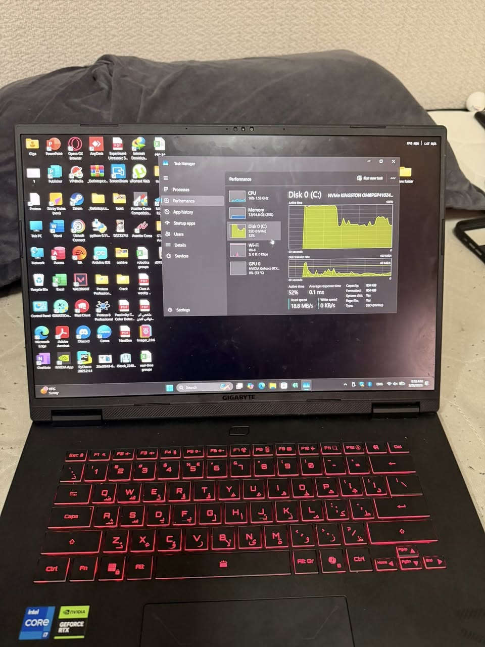 Gigabyte Gaming A16 (CWH)
i7-13620H (جيل 13)
RTX 5070 8GB
RAM 32GB DDR5
SSD 1TB NVMe
 شاشة 16” IPS 165Hz
السعر: 3 مليون الي يراسلني عليه اليوم اداري👍🏻😁🤍


**إذا كنت صاحب هذا الإعلان وتريد حذفه لأي سبب، رجاءا أرسل رسالة إلى الدعم الفني**