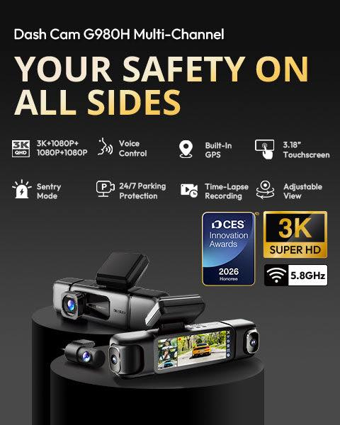 BOTSLAB G980H 4 Channel 
كاميرا BOTSLAB 3K للسيارة، 4 قنوات، رؤية شاملة 560 درجة، كاميرا أمامية وخلفية داخلية للسيارة مع شاشة لمس 3.18 بوصة، وضع ركن السيارة على مدار الساعة، نظام تحديد المواقع العالمي (GPS) مدمج، واي فاي 5.8 جيجاهرتز، تحكم صوتي، بطاقة ذاكرة 128 جيجابايت مجانية
کبس شرکە


**إذا كنت صاحب هذا الإعلان وتريد حذفه لأي سبب، رجاءا أرسل رسالة إلى الدعم الفني**