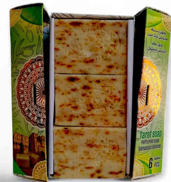 صابون بعطرالياسمين مصنوع من مجموعة زيوت طبيعيه خالي من الدهون الحيوانيه واي مواد معدله وراثيا  صناعه يدويه بمهاره عاليه انتاج سوريا  سعر الباكيت ١٢٠٠٠  يحتوي على ٦ قطع  العنوان الانبار حديثه الحقلانيه محطة ك٣ كيثري النفطيه   يوجد توصيل داخل المحافظه ٣٠٠٠دينار باقي المحافظات ٥٠٠٠ دينار 
***********  واتساب
***********
***********
