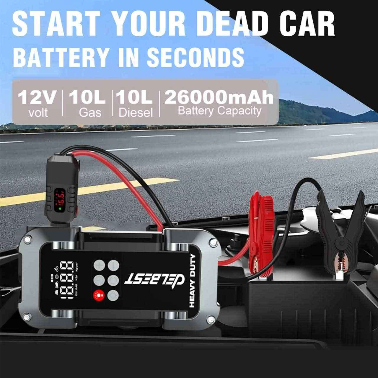 #Power Car
🚗🚗توصيل مجاني 🚗🚗👍
ضمان سته اشهر 
 الاسعار  90  الف مع توصيل مجاني 
🚀 جهاز طوارئ السيارة الشامل: ودّع القلق على الطريق!
هل سئمت من القلق بشأن إطار مثقوب أو بطارية سيارة فارغة في منتصف الطريق؟
نقدم  الحل المتكامل الذي يجمع بين القوة وسهولة الاستخدام ليمنحك راحة البال التامة أثناء قيادتك.
مواصفات المنتج
سعة البطارية: 26000 مللي أمبير
◆ مخرج USB1: 5 فولت/3 أمبير، 9 فولت/2 أمبير، 12 فولت/1.5 أمبير
◆ مدخل Type-C: 5 فولت/3 أمبير، 18 واط
◆ تيار البدء/الذروة: 1800 أمبير/3750 أمبير
◆ دورة الحياة: 1000 مرة
الحجم: 210 × 106 × 50 مم
درجة حرارة التشغيل: من -20 درجة مئوية إلى +60 درجة مئوية
مشغل محرك 4 أو 6 وا 8 وا 10 سلندر 
10.0 لتر سلندر بنزين
10.0 لتر سلندر ديزل
سيارات دراجات نارية قوارب
تشغيل البطارية الفارغة بأمان في
سيارة
سيارة دفع رباعي
شاحنة
دراجة نارية
قارب
EMERGENCY
LED
FLASHLIGHT
3 LED lighting modes
Sos
Lighting
Strobe
sos
King
✨ الميزات الأساسية التي لا يمكنك الاستغناء عنها:
⚡ بادئ تشغيل السيارة (Jump Starter) القوي:
انسَ كابلات التوصيل المعقدة والاعتماد على سيارة أخرى.
يشغل سيارتك على الفور (السيارات، الشاحنات الصغيرة، الدراجات النارية) حتى مع البطاريات الميتة تمامًا.
💨 منفاخ الإطارات الرقمي (Air Compressor):
يضبط ضغط الإطارات بدقة وسرعة (مضخة هواء قوية).
شاشة رقمية لضبط الضغط المطلوب تلقائيًا، يتوقف بمجرد الوصول للضغط المحدد.
مثالي للإطارات، الدراجات، الكرات، والمراتب الهوائية.
💡 مصباح طوارئ LED متعدد الأوضاع:
إضاءة ساطعة للعمل ليلاً.
وضع الوميض التحذيري (SOS) الأحمر والأزرق للسلامة على الطريق في حالات الخطر.
🔋 بنك طاقة (Power Bank):
مزود بمخارج USB لشحن هاتفك المحمول والأجهزة اللوحية أثناء التنقل.
🎁 احصل على نسختك الآن!
لا تدع أعطال الطريق تضيع وقتك أو تعرضك للخطر. استثمر في سلامتك وراحة بالك.
اضغط هنا للطلب أو اتصل بنا الآن! الرمادي, الأنبار


**إذا كنت صاحب هذا الإعلان وتريد حذفه لأي سبب، رجاءا أرسل رسالة إلى الدعم الفني**