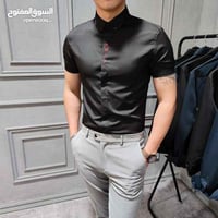 قميص رجالي • حرير ثلجي • مقاس M-L-XL-2XL